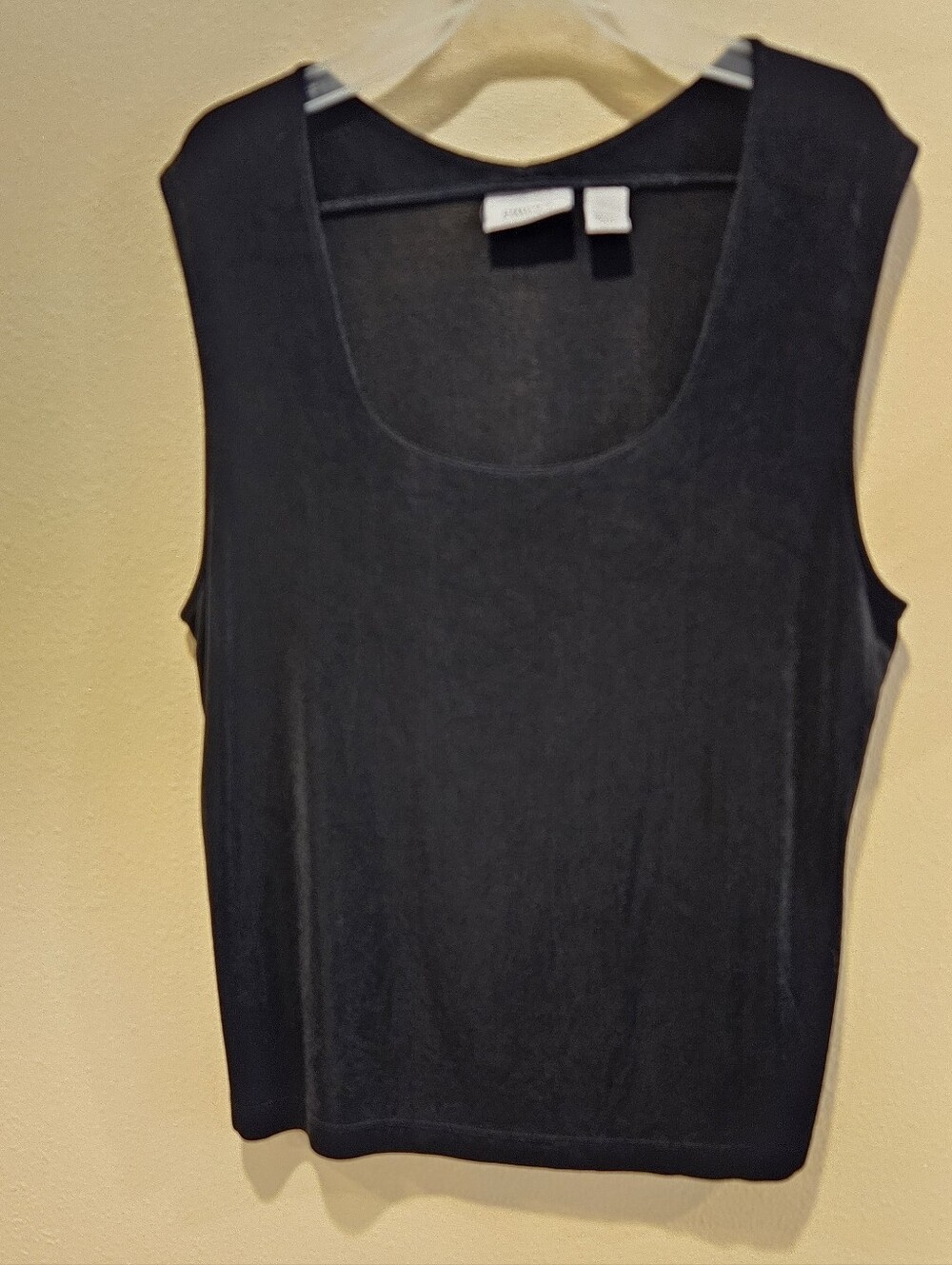 Chico's Traveler's Black Scoop Neck Tank Top, Size 3